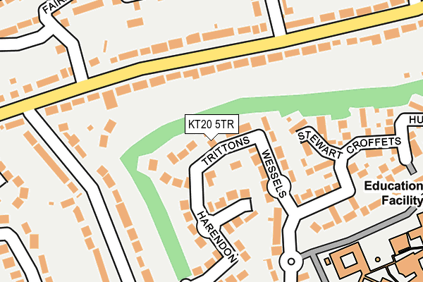 KT20 5TR map - OS OpenMap – Local (Ordnance Survey)