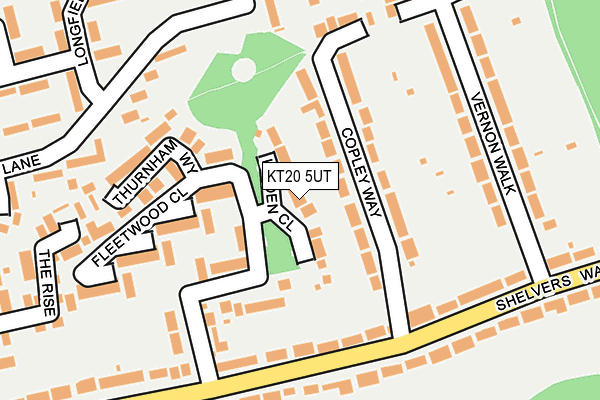 KT20 5UT map - OS OpenMap – Local (Ordnance Survey)