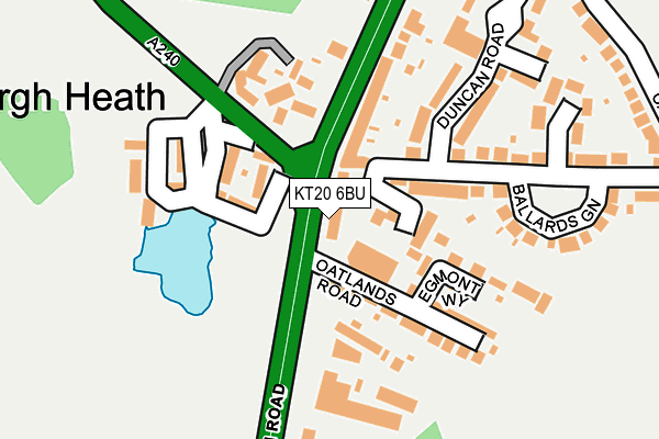 KT20 6BU map - OS OpenMap – Local (Ordnance Survey)