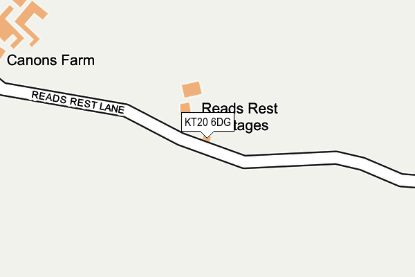 KT20 6DG map - OS OpenMap – Local (Ordnance Survey)