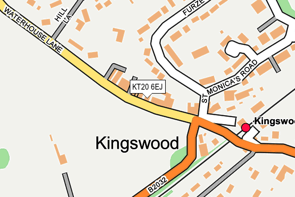 KT20 6EJ map - OS OpenMap – Local (Ordnance Survey)