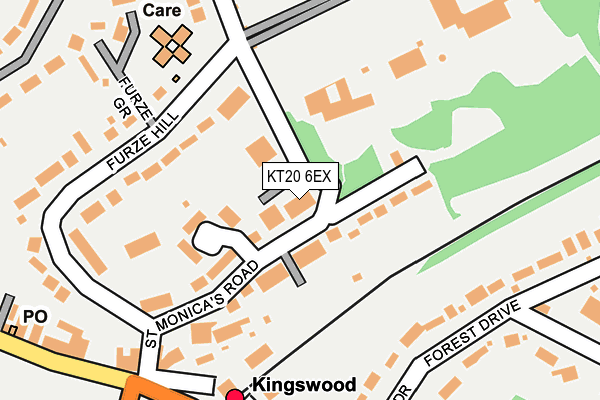 KT20 6EX map - OS OpenMap – Local (Ordnance Survey)