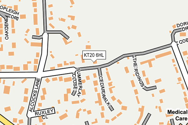 KT20 6HL map - OS OpenMap – Local (Ordnance Survey)