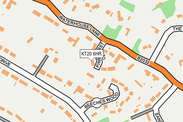 KT20 6HR map - OS OpenMap – Local (Ordnance Survey)