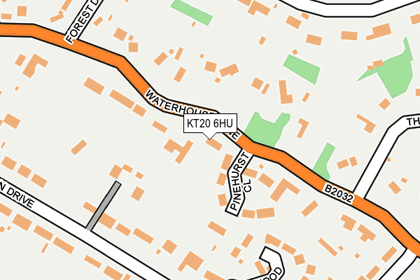 KT20 6HU map - OS OpenMap – Local (Ordnance Survey)
