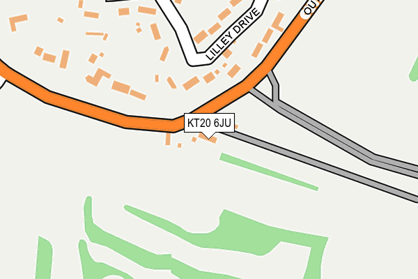 KT20 6JU map - OS OpenMap – Local (Ordnance Survey)