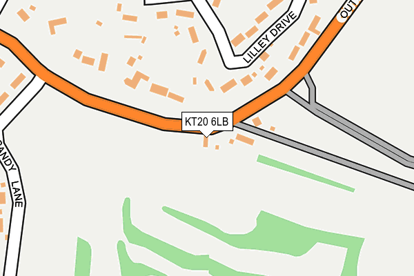 KT20 6LB map - OS OpenMap – Local (Ordnance Survey)