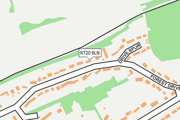 KT20 6LN map - OS OpenMap – Local (Ordnance Survey)