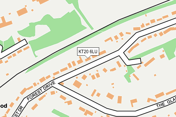 KT20 6LU map - OS OpenMap – Local (Ordnance Survey)