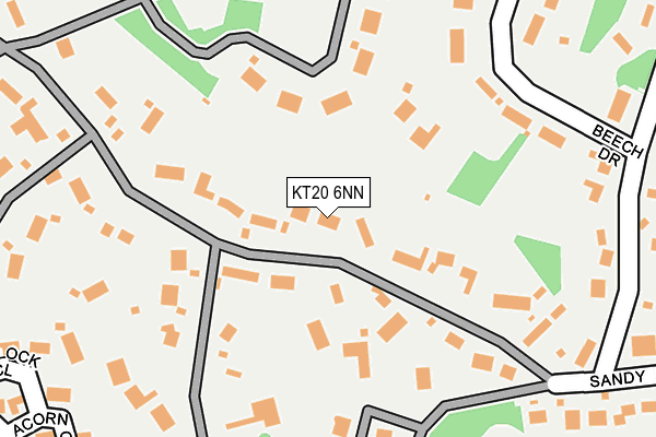 KT20 6NN map - OS OpenMap – Local (Ordnance Survey)