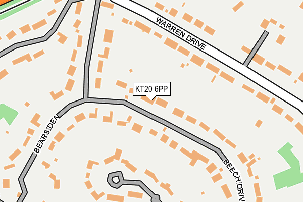 KT20 6PP map - OS OpenMap – Local (Ordnance Survey)