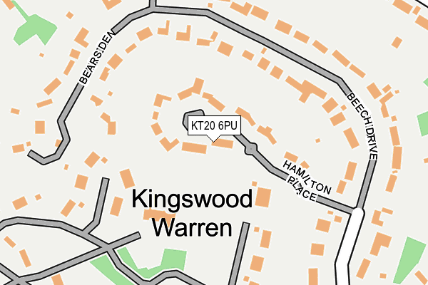 Map of HAMILTON PLACE RES. ASSOC. (KINGSWOOD) LIMITED at local scale