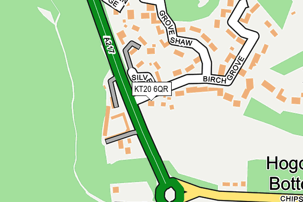 KT20 6QR map - OS OpenMap – Local (Ordnance Survey)