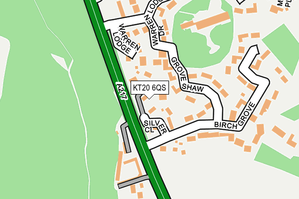 KT20 6QS map - OS OpenMap – Local (Ordnance Survey)