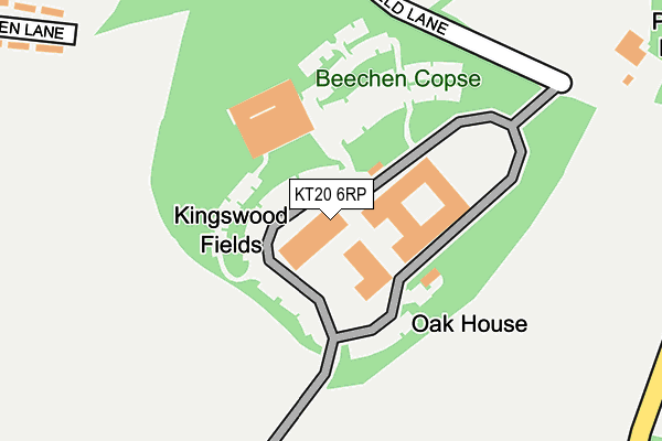 KT20 6RP map - OS OpenMap – Local (Ordnance Survey)