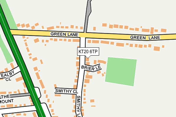 KT20 6TP map - OS OpenMap – Local (Ordnance Survey)