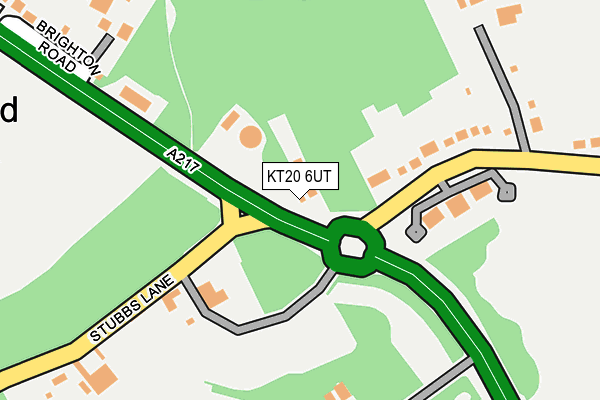 KT20 6UT map - OS OpenMap – Local (Ordnance Survey)
