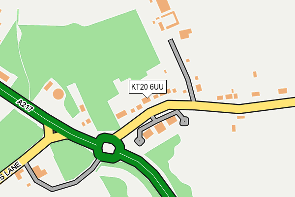 KT20 6UU map - OS OpenMap – Local (Ordnance Survey)