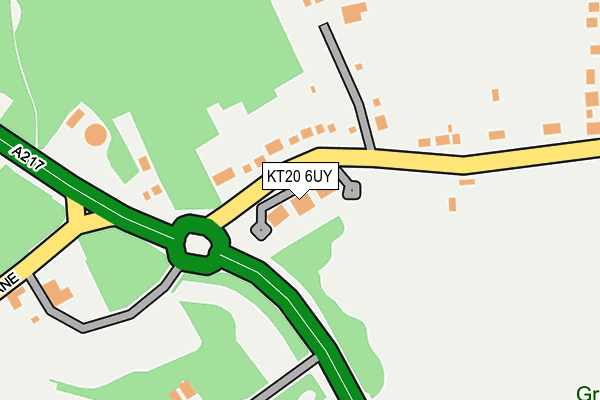 KT20 6UY map - OS OpenMap – Local (Ordnance Survey)