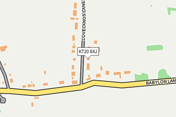 KT20 6XJ map - OS OpenMap – Local (Ordnance Survey)