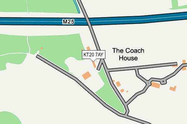 KT20 7AY map - OS OpenMap – Local (Ordnance Survey)