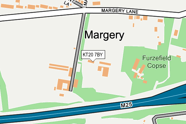 KT20 7BY map - OS OpenMap – Local (Ordnance Survey)