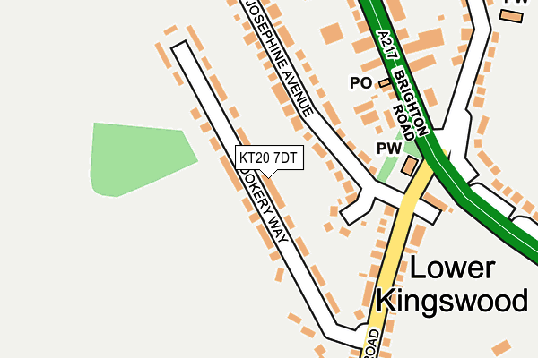 KT20 7DT map - OS OpenMap – Local (Ordnance Survey)