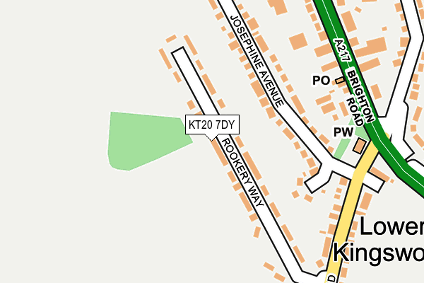KT20 7DY map - OS OpenMap – Local (Ordnance Survey)