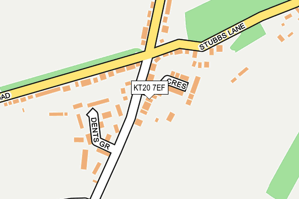 KT20 7EF map - OS OpenMap – Local (Ordnance Survey)