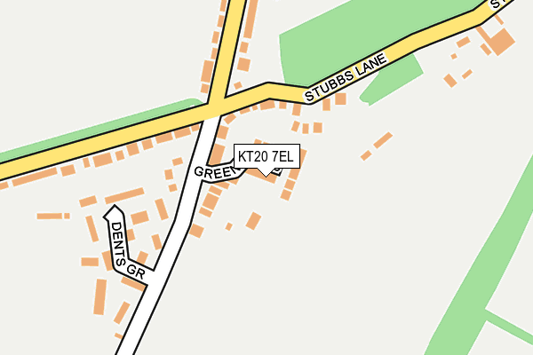 KT20 7EL map - OS OpenMap – Local (Ordnance Survey)