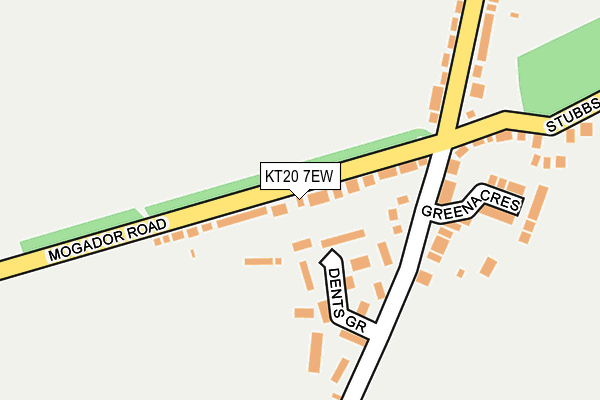 KT20 7EW map - OS OpenMap – Local (Ordnance Survey)