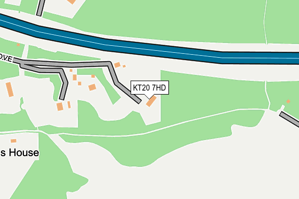 KT20 7HD map - OS OpenMap – Local (Ordnance Survey)