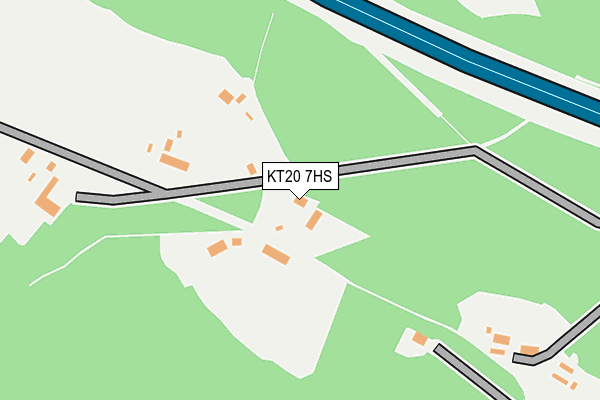 KT20 7HS map - OS OpenMap – Local (Ordnance Survey)