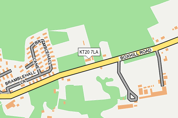 KT20 7LA map - OS OpenMap – Local (Ordnance Survey)