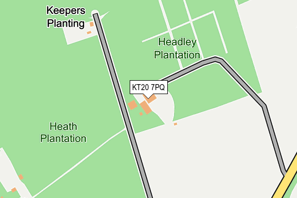 KT20 7PQ map - OS OpenMap – Local (Ordnance Survey)