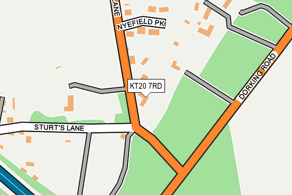 KT20 7RD map - OS OpenMap – Local (Ordnance Survey)