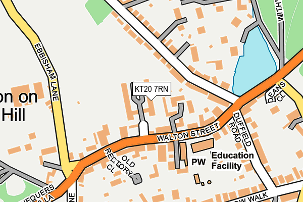 KT20 7RN map - OS OpenMap – Local (Ordnance Survey)