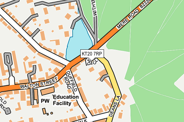 KT20 7RP map - OS OpenMap – Local (Ordnance Survey)