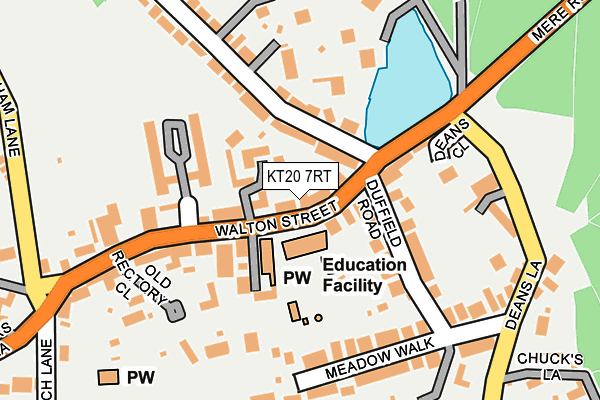 KT20 7RT map - OS OpenMap – Local (Ordnance Survey)
