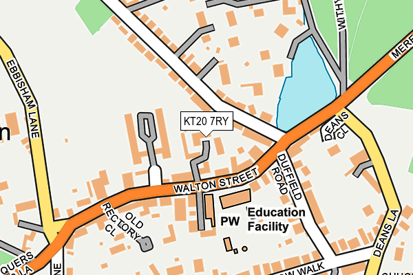 KT20 7RY map - OS OpenMap – Local (Ordnance Survey)