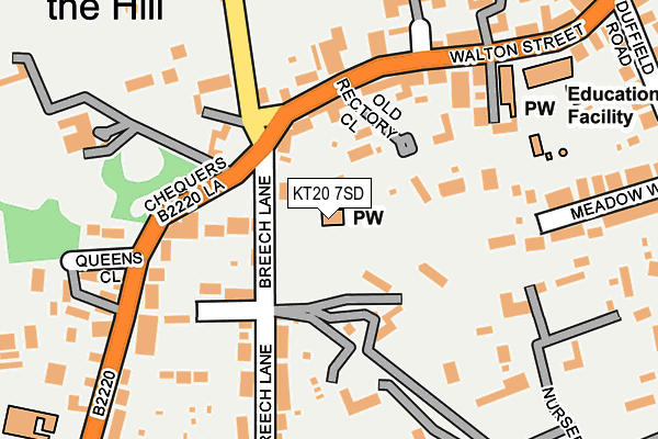 KT20 7SD map - OS OpenMap – Local (Ordnance Survey)