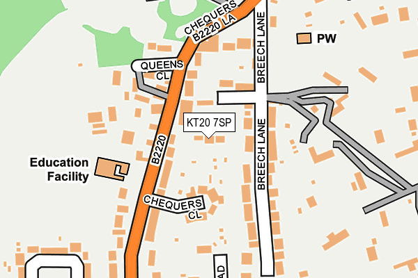 KT20 7SP map - OS OpenMap – Local (Ordnance Survey)