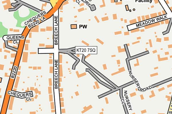 KT20 7SQ map - OS OpenMap – Local (Ordnance Survey)