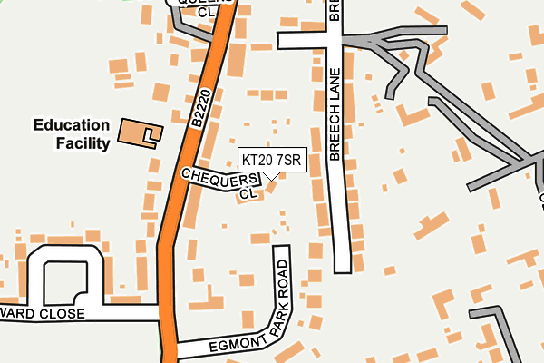 KT20 7SR map - OS OpenMap – Local (Ordnance Survey)