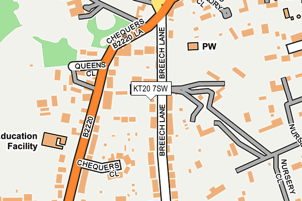 KT20 7SW map - OS OpenMap – Local (Ordnance Survey)