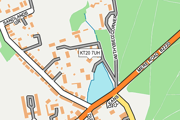 KT20 7UH map - OS OpenMap – Local (Ordnance Survey)
