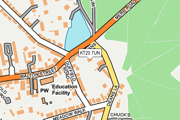 KT20 7UN map - OS OpenMap – Local (Ordnance Survey)