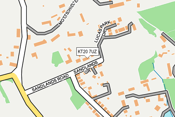 KT20 7UZ map - OS OpenMap – Local (Ordnance Survey)