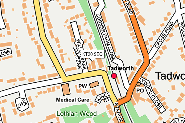 KT20 9EQ map - OS OpenMap – Local (Ordnance Survey)