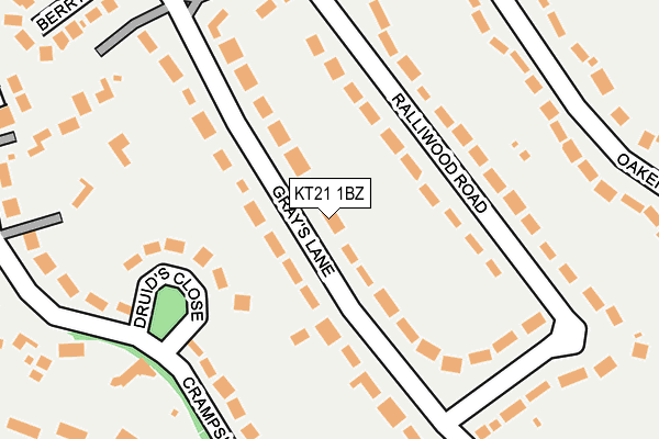 KT21 1BZ map - OS OpenMap – Local (Ordnance Survey)